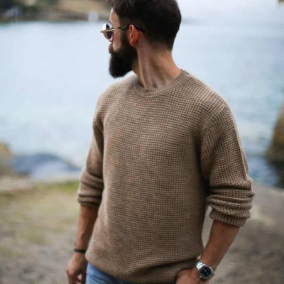 Waffle Knit Camel Sweater
